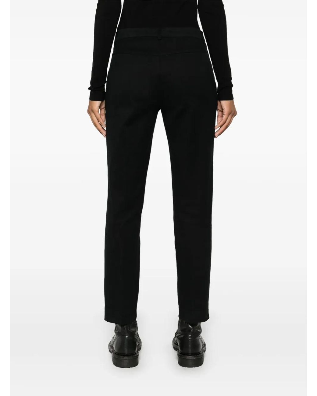 Aspesi Black Cropped Trousers