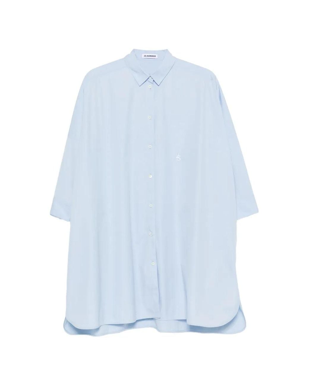 Jil Sander Blue Lightweight Cotton Poplin Shirt