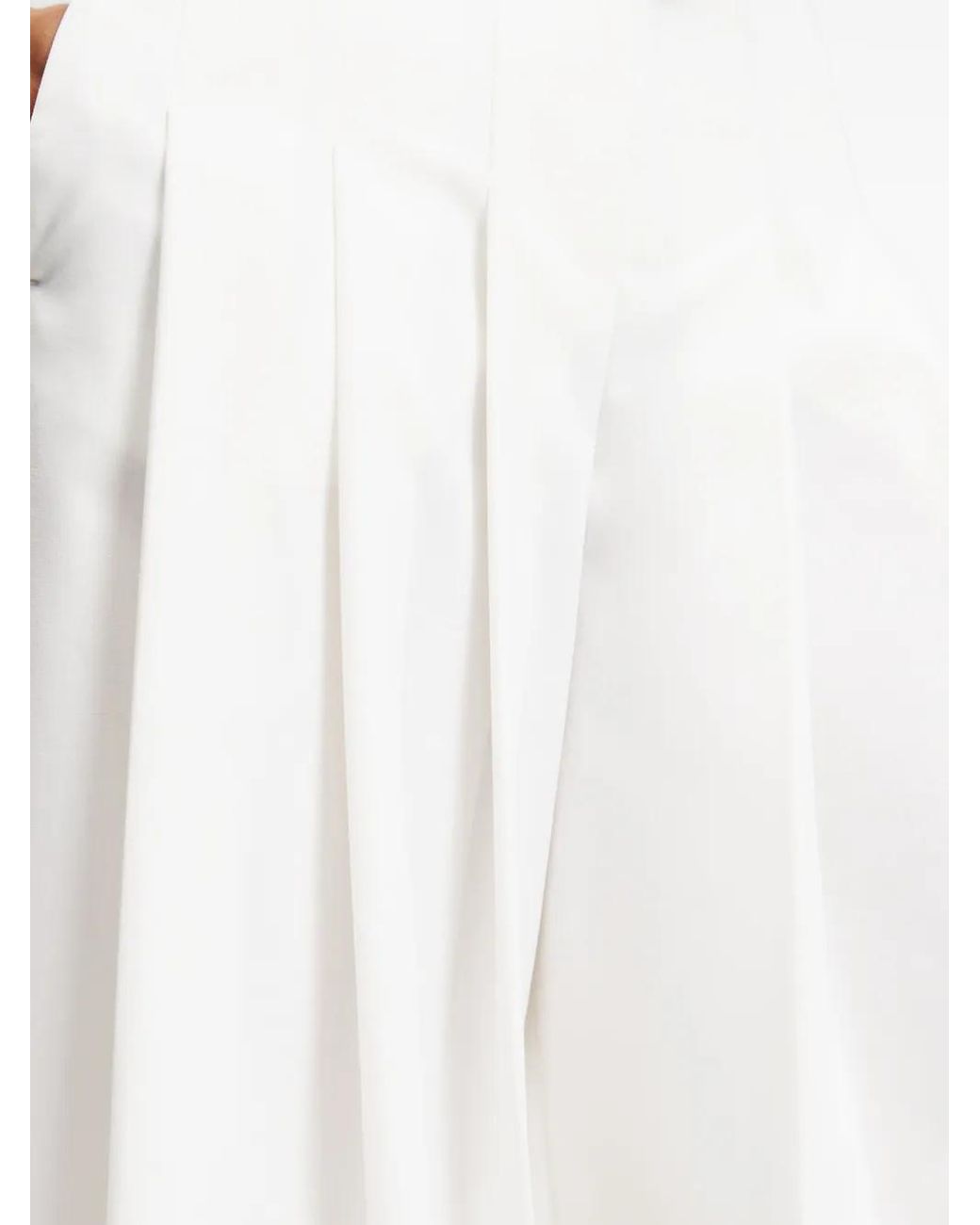 Karl Lagerfeld White Pleated Trousers