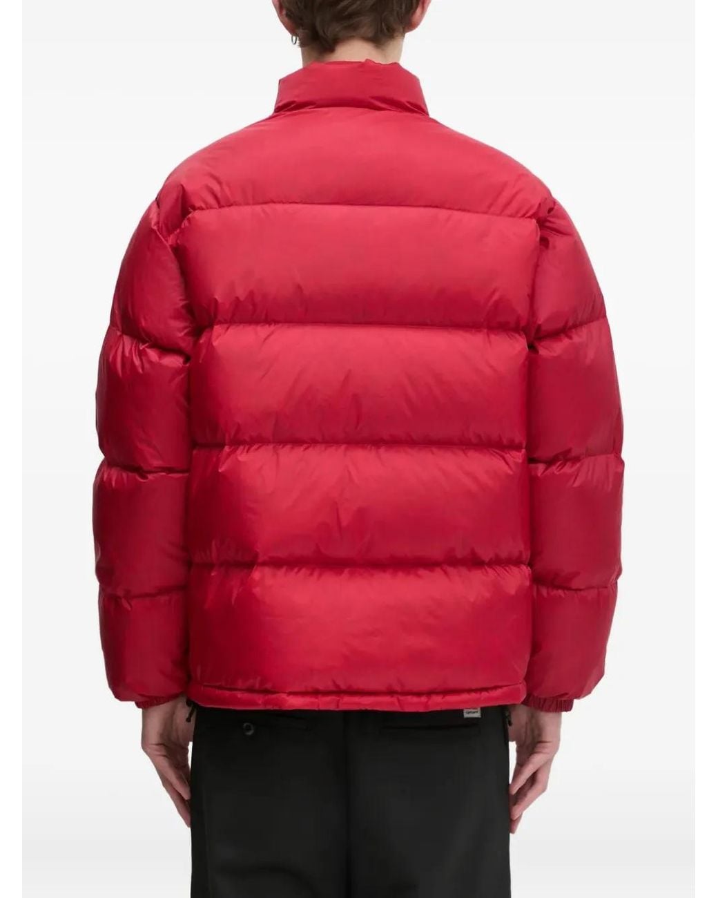 Thisisneverthat Red Logo-Print Padded Jacket for men