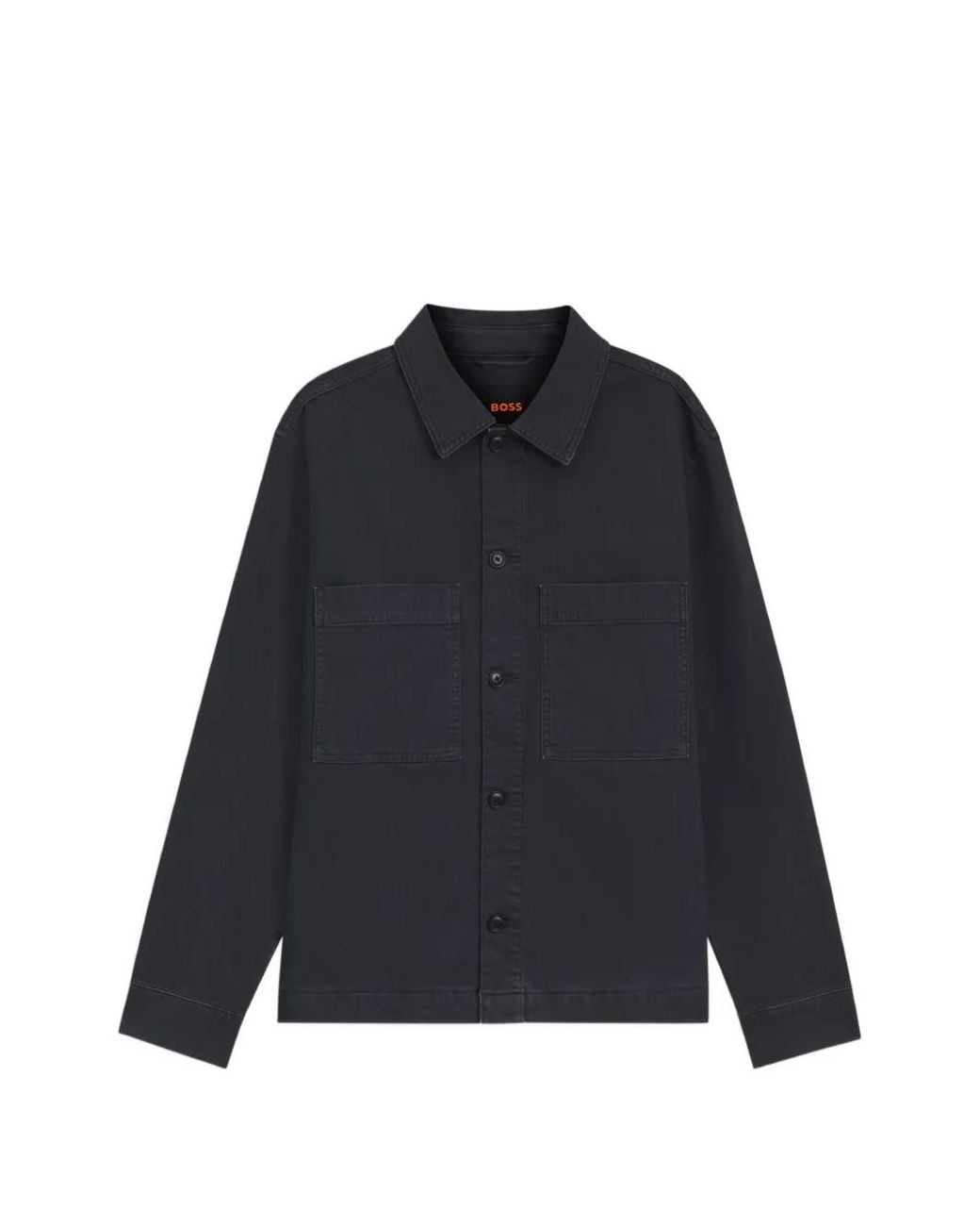 Boss Blue Regular-Fit Stretch-Cotton Denim Shirt for men