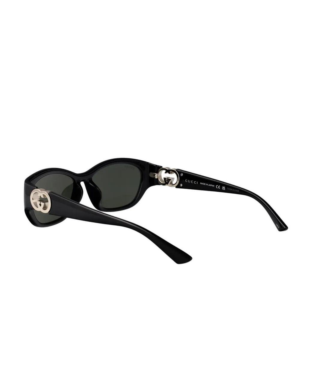 Gucci Black Rectangle-Frame Sunglasses