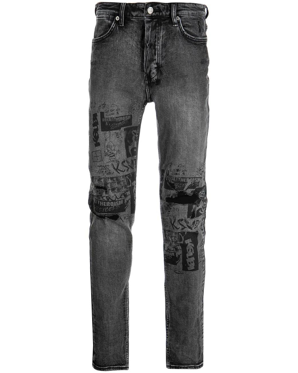 Ksubi Gray Van Winkle Mash Up Jeans for men