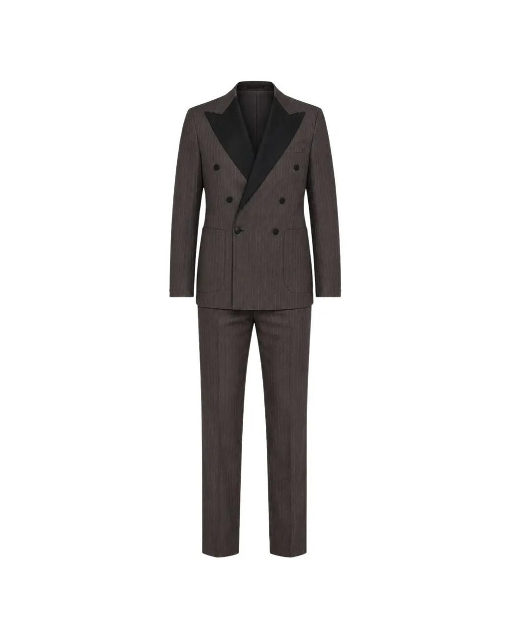 Franzese Collection Black Beckham Double-Breasted Suit for men