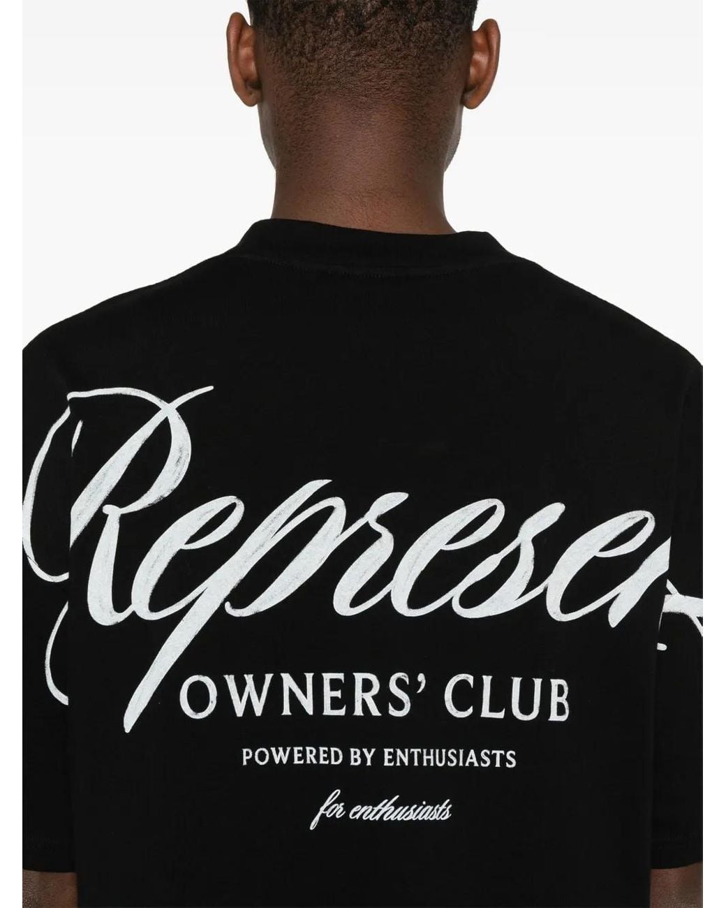 Represent Black Owners Club Script T-Shirt for men
