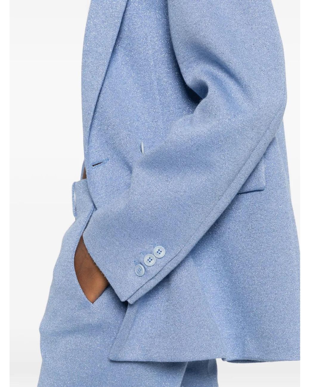 Circus Hotel Blue Double-Breasted Blazer