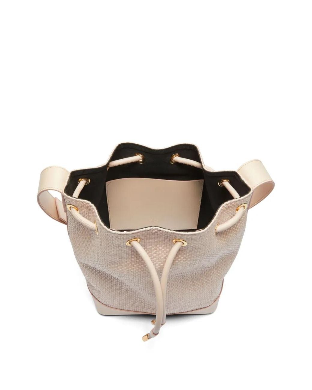 N°21 Natural Woven Raffia Bucket Bag