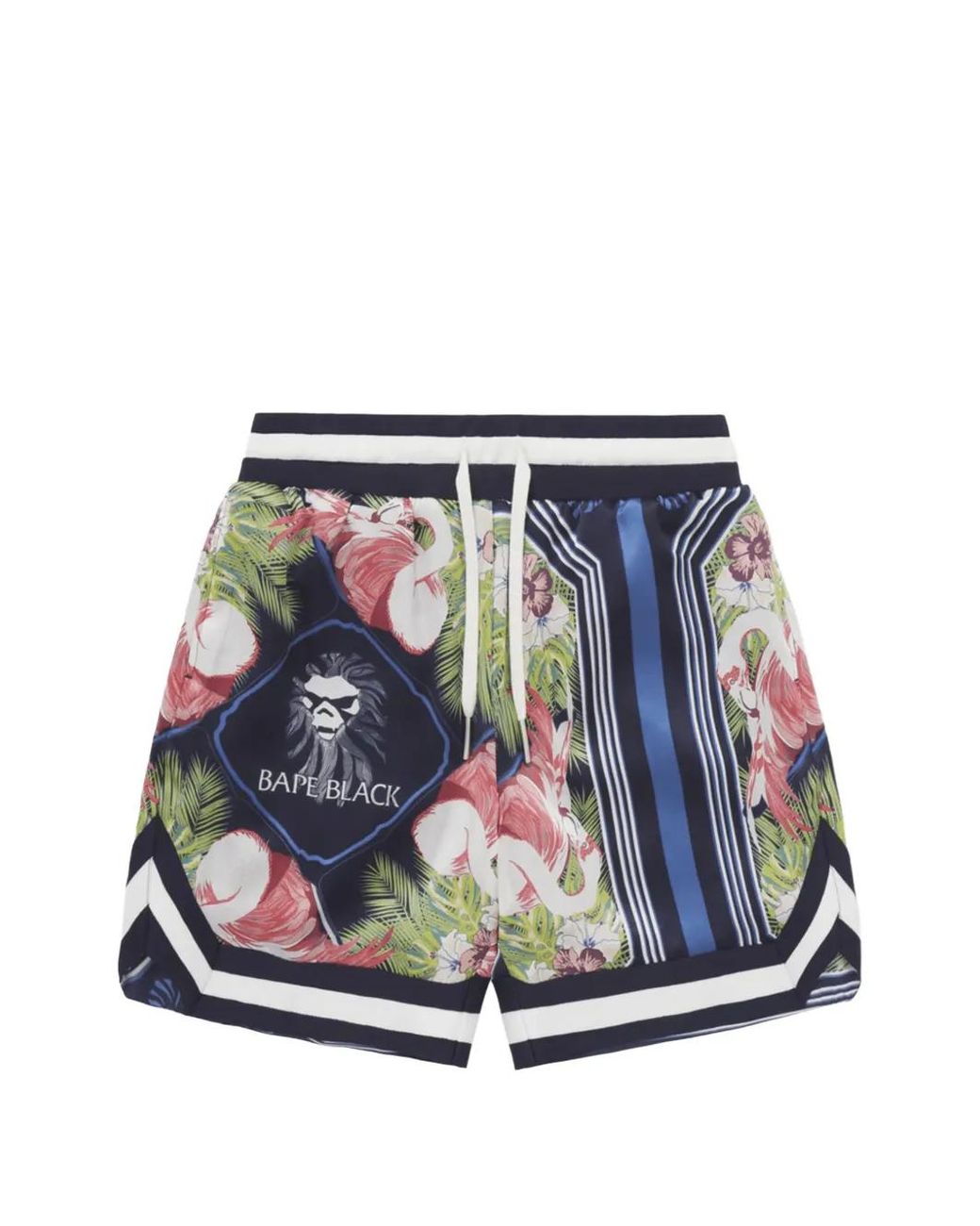 A Bathing Ape Blue Label Silk Shorts for men