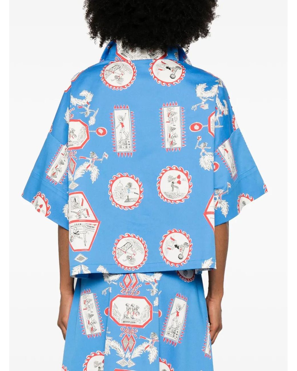 Rianna + Nina Blue Tependris Claudia Blouse