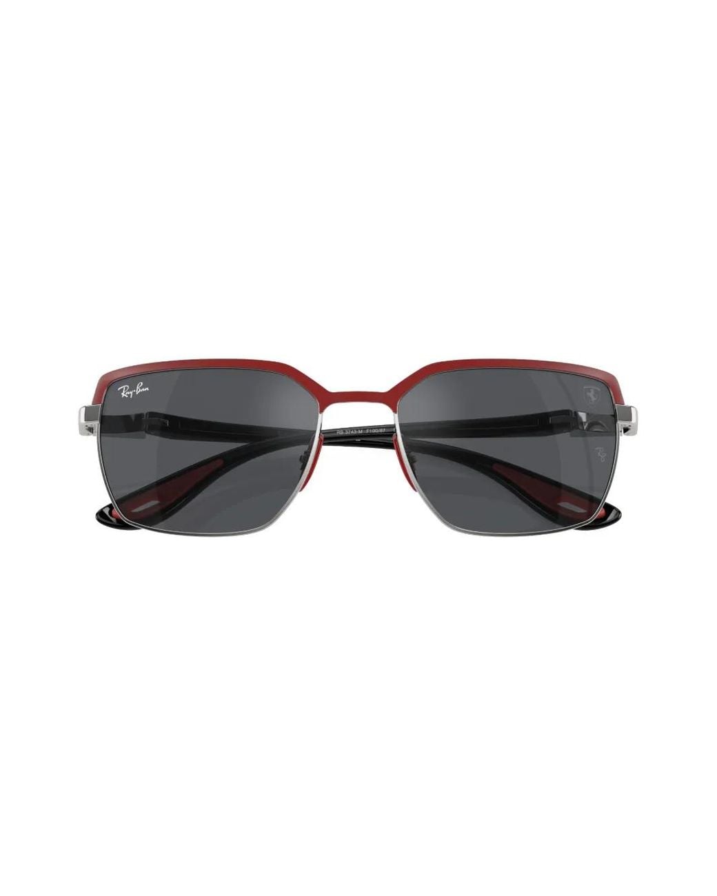 Ray-Ban Gray Square-Frame Sunglasses