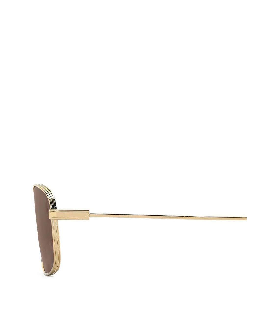 Victoria Beckham Metallic Rectangular-Frame Sunglasses