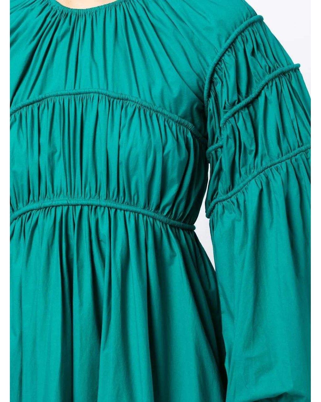 Ulla Johnson Green Viviana Smocked Dress