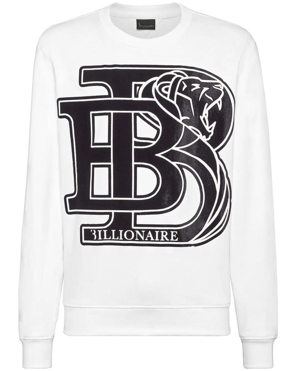 Billionaire Gray Logo-Print Cotton Sweatshirt for men