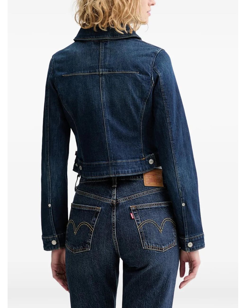 Levi's Blue Collared Zip Jacket