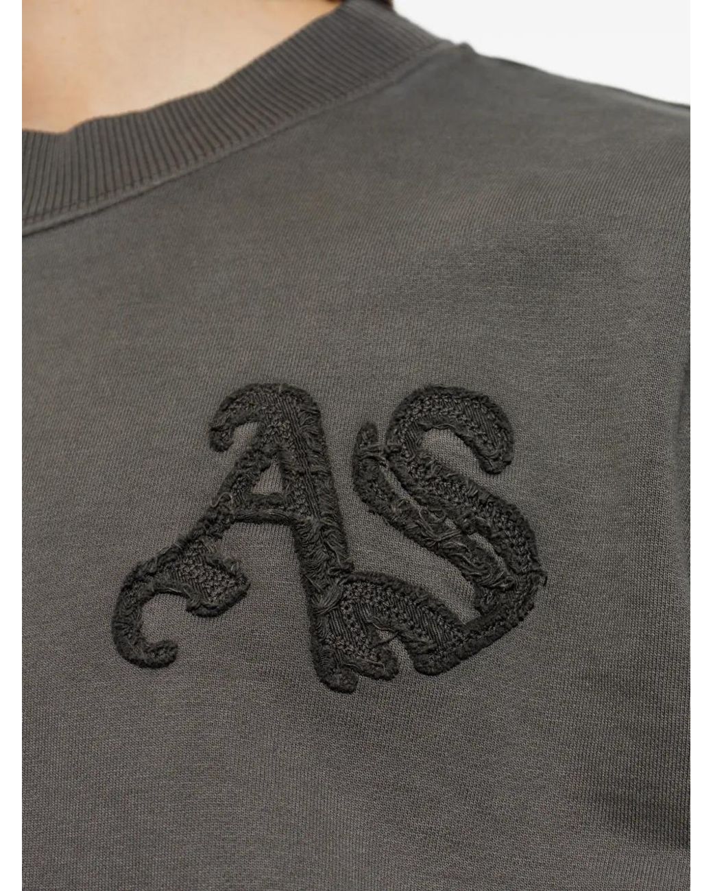 AllSaints Gray Insignia Crewneck Sweatshirt for men