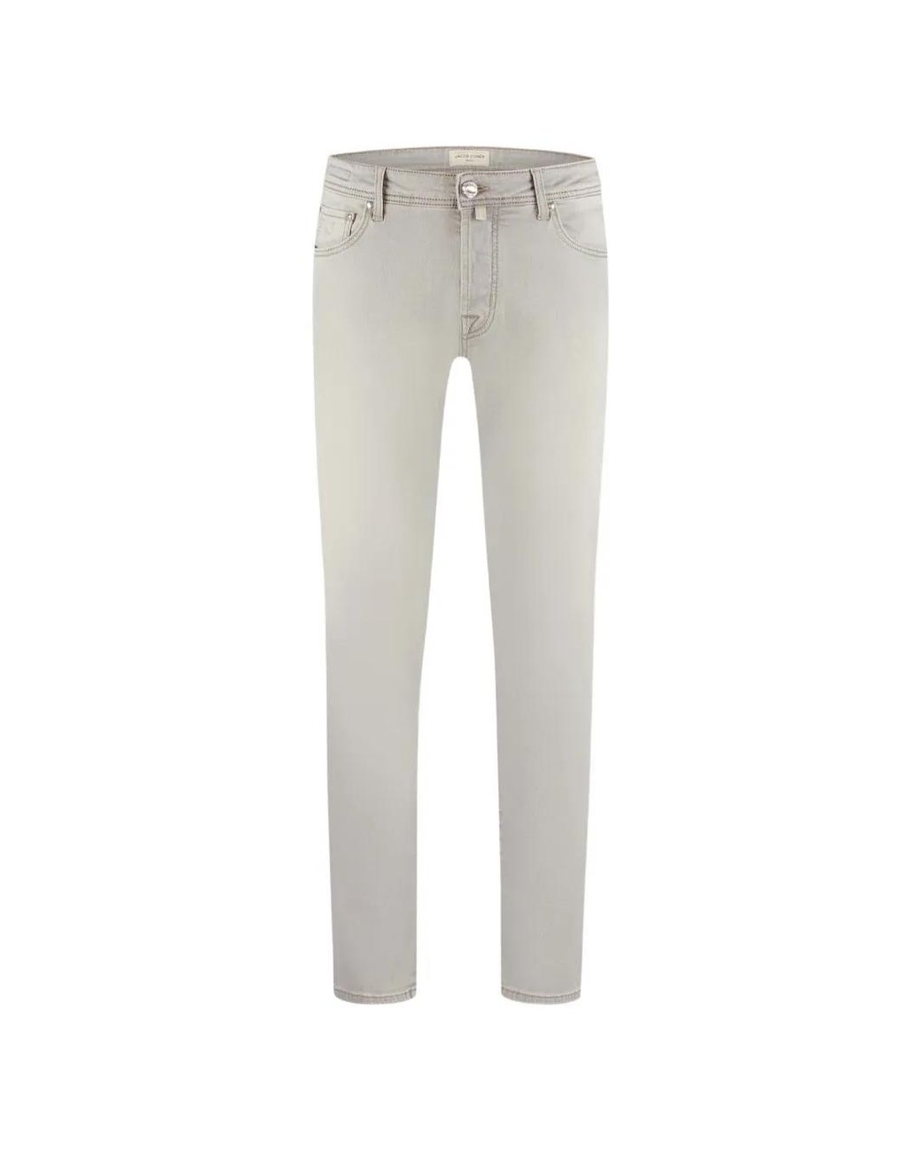 Jacob Cohen Gray Jean Slim À Patch Logo for men