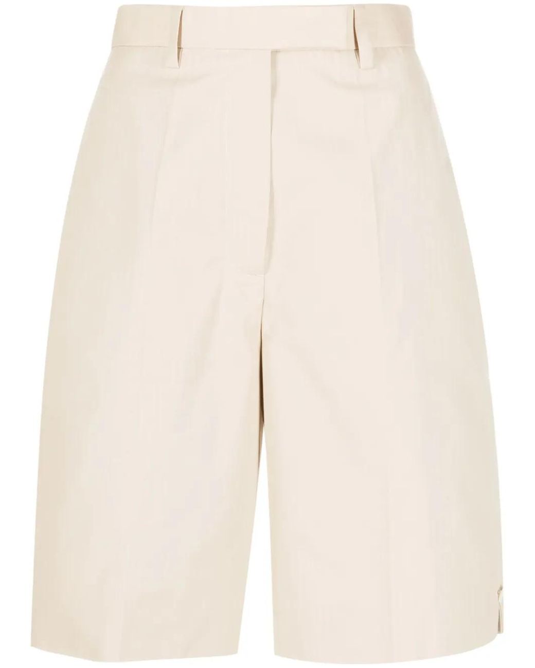 Thom Browne Natural High-Waisted Tailored Shorts