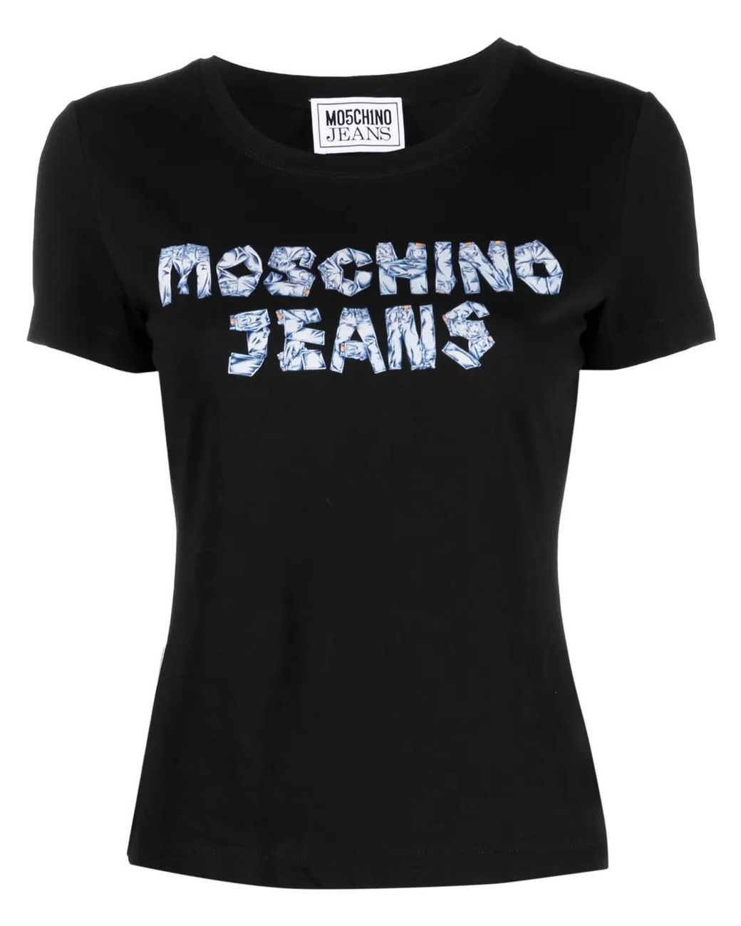 Moschino Black Logo-Print Cotton T-Shirt
