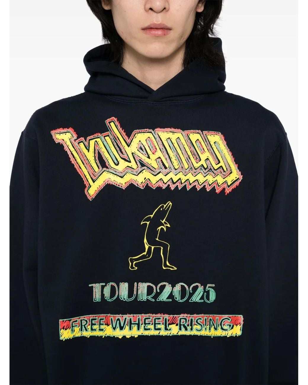 Kolor Blue Graphic-Print Hoodie for men
