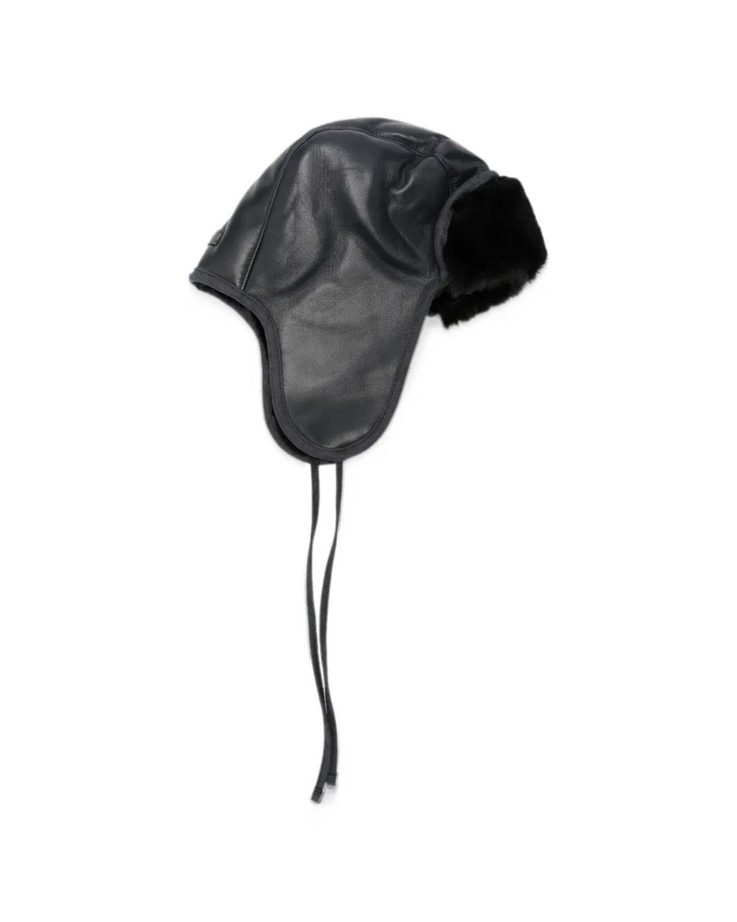 Arte' Green Leather Trapper Hat for men