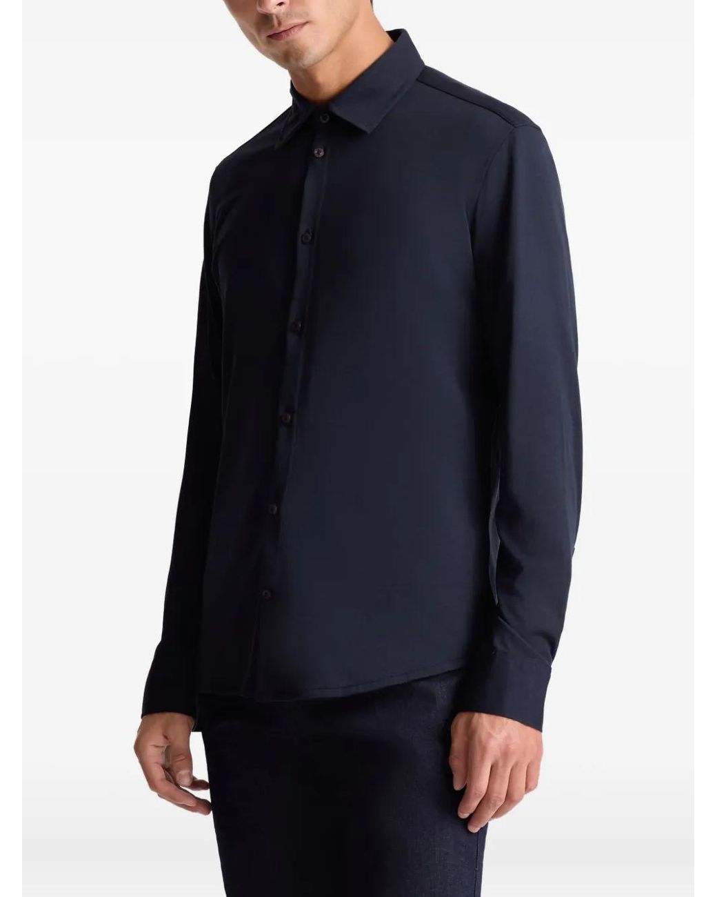 Fusalp Blue Long-Sleeve Buttoned Shirt for men