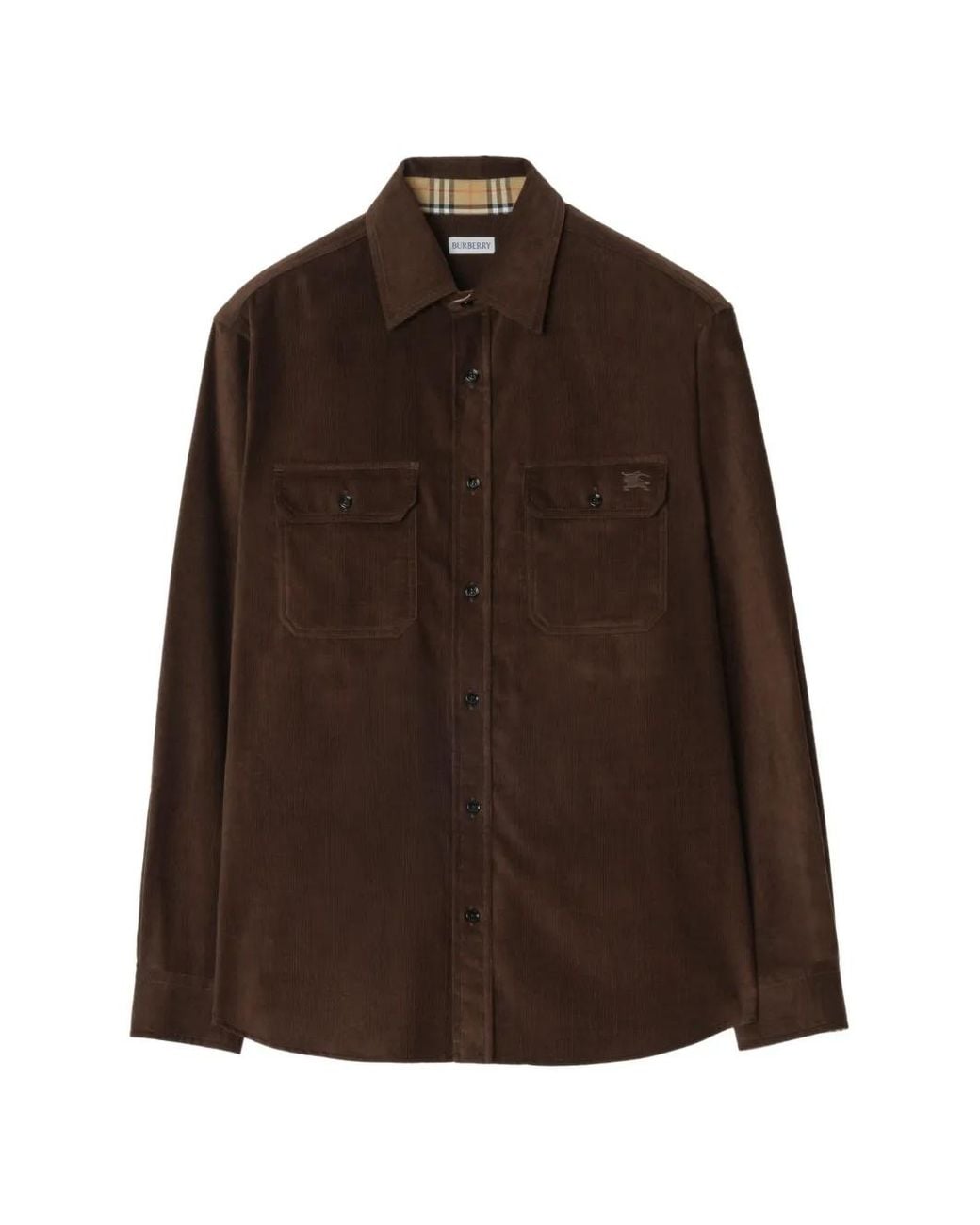Burberry Brown Corduroy Overshirt for men