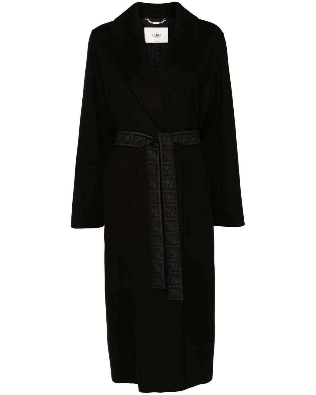 Fendi Black Belted Coats