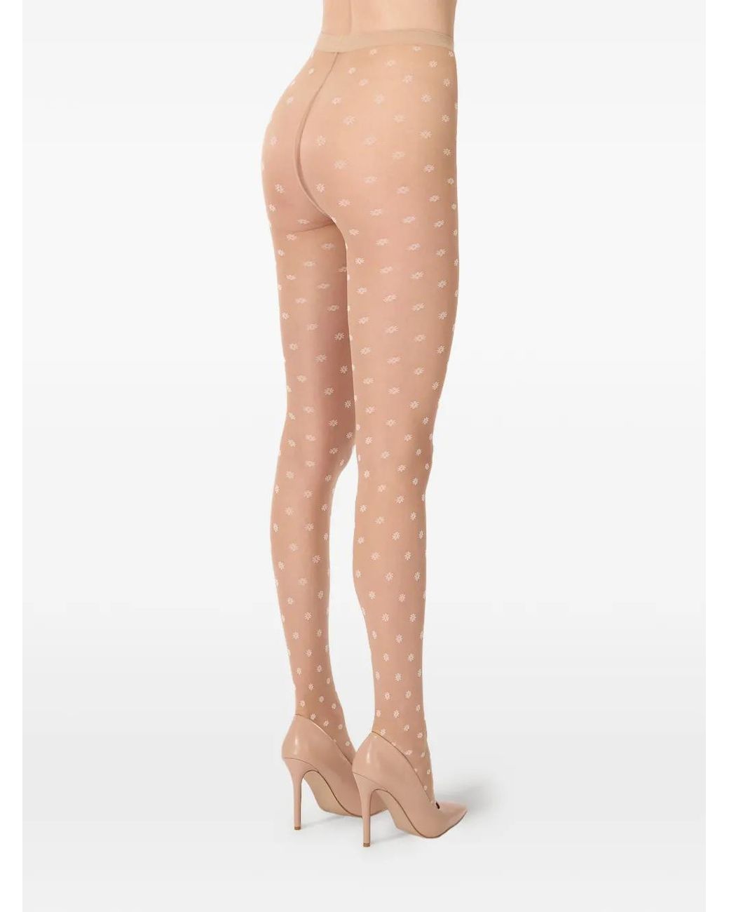 Wolford Natural Daisy Floral Tights