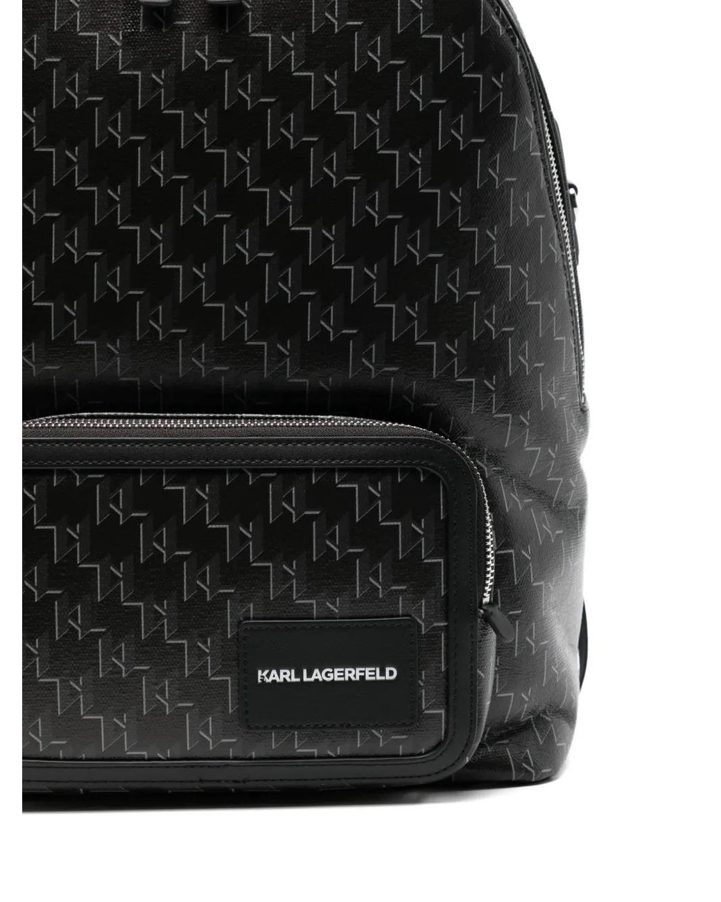 Karl Lagerfeld Black Rucksack Mit Monogramm