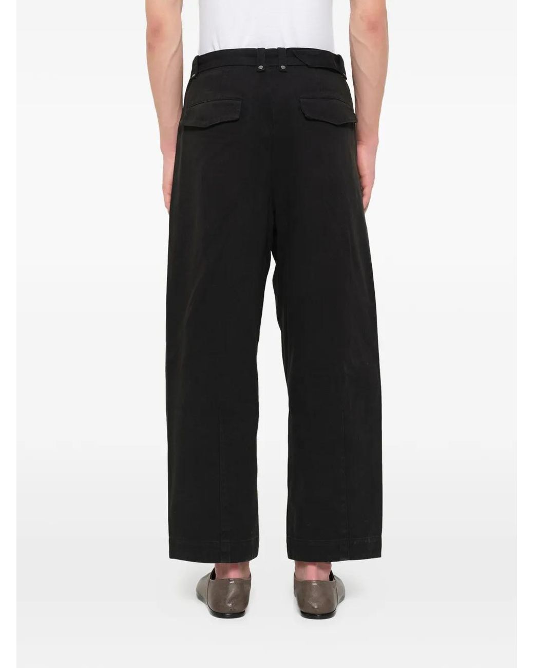 Entire studios Black Gully Straight-Leg Trousers for men