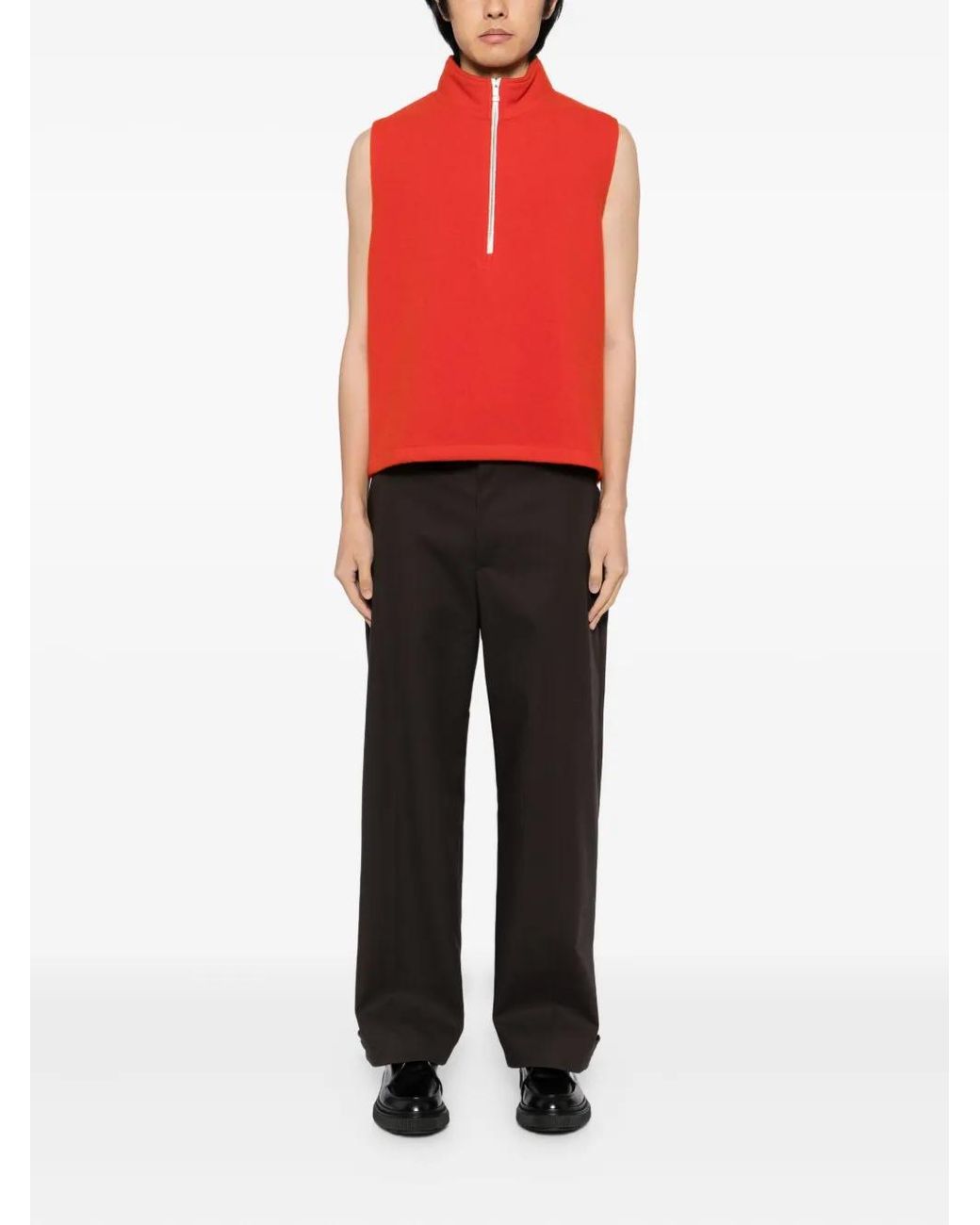 Rier Red Gilet Boutonné for men
