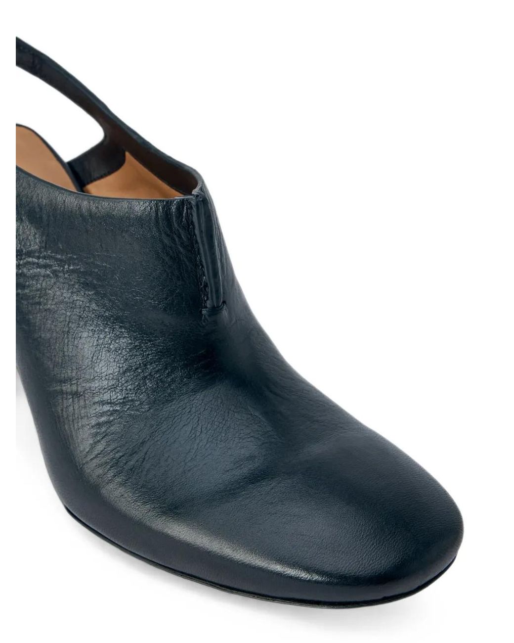 CAPASA MILANO Blue Pointed-Toe Slingback Mules