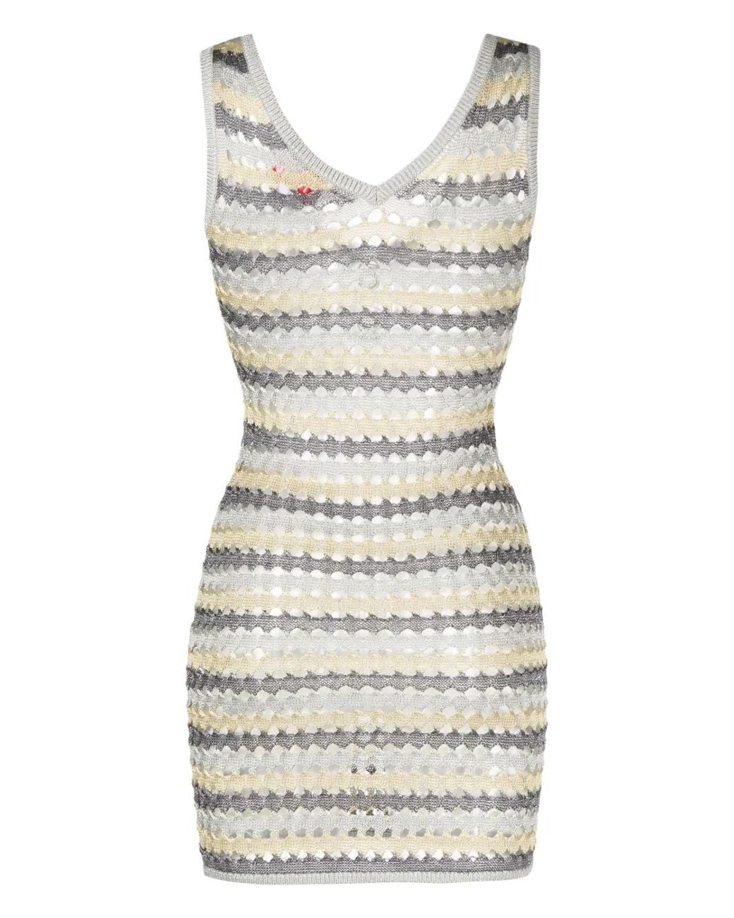 Solid & Striped Gray Tricot-Knit Mini Dress