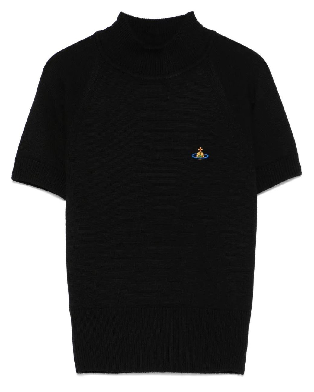 Vivienne Westwood Black Fine Ribbed Knit Top