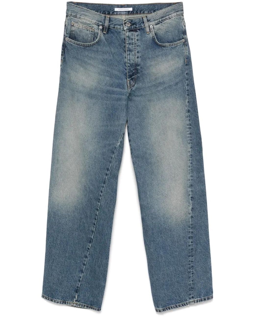 sunflower Blue Wide Twist Jeans for men