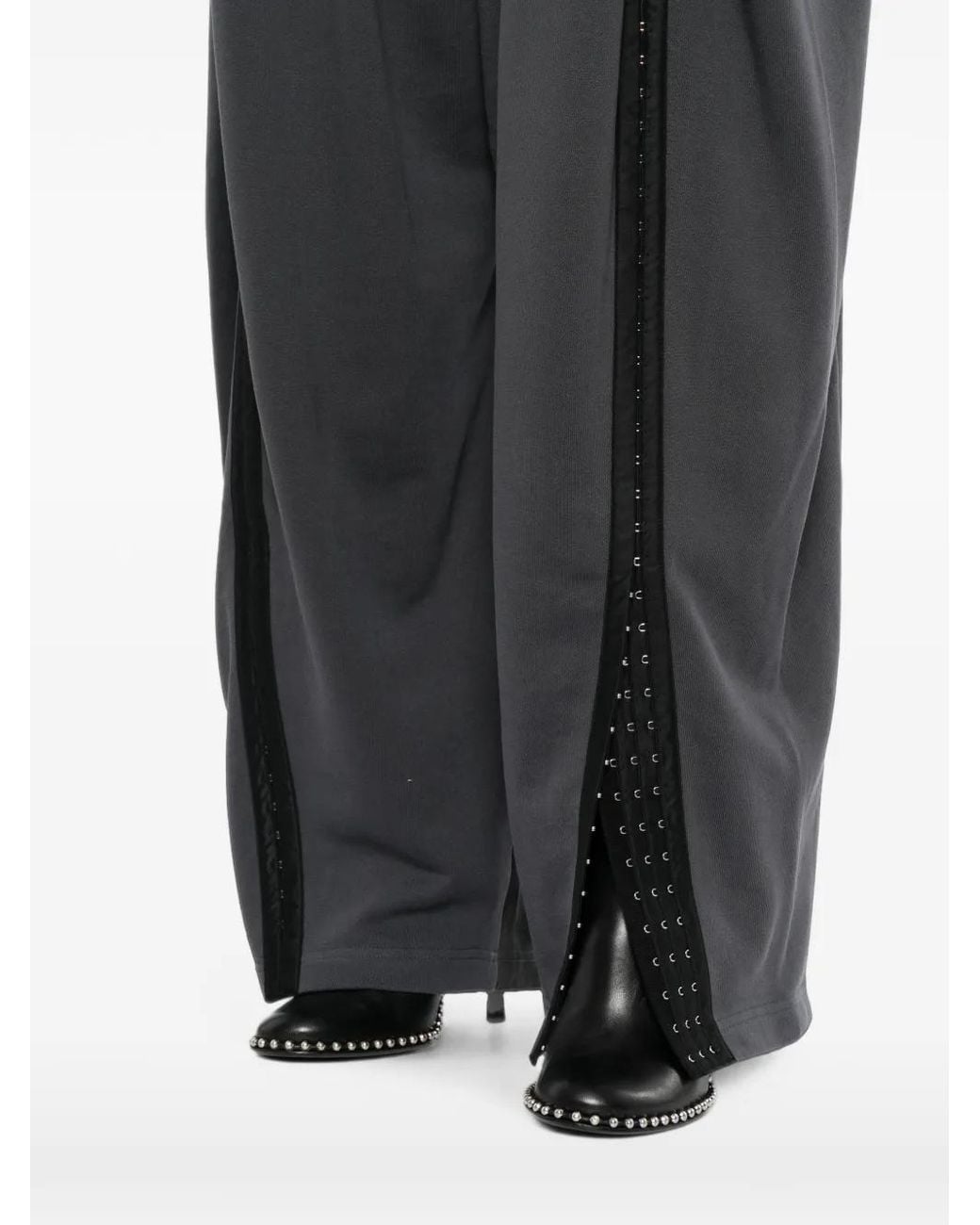 BONBOM Gray Pleated Track Pants