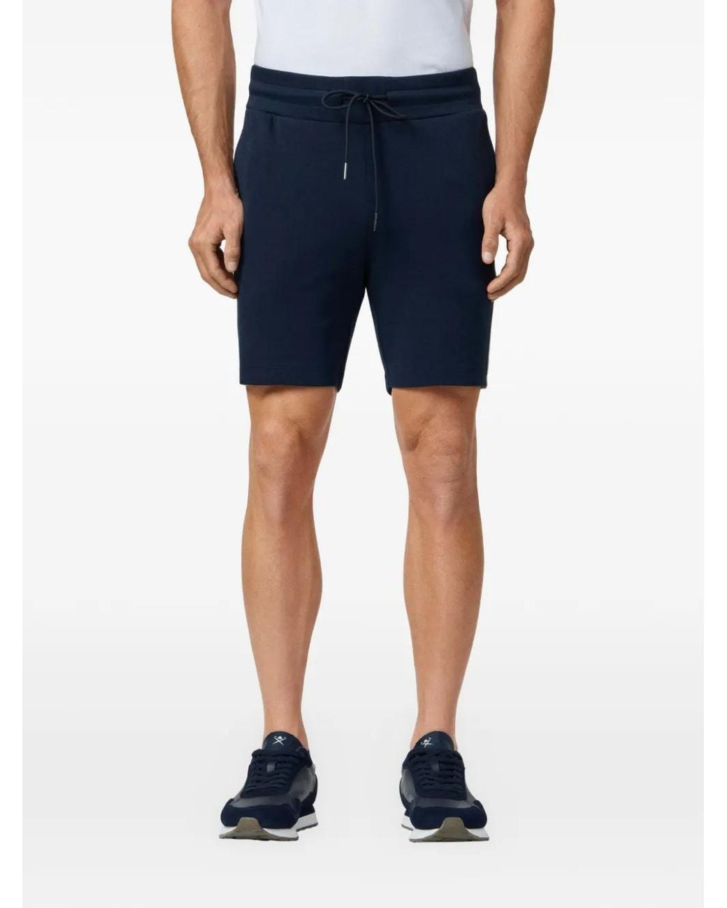 Hackett Blue Logo-Print Drawstring Shorts for men