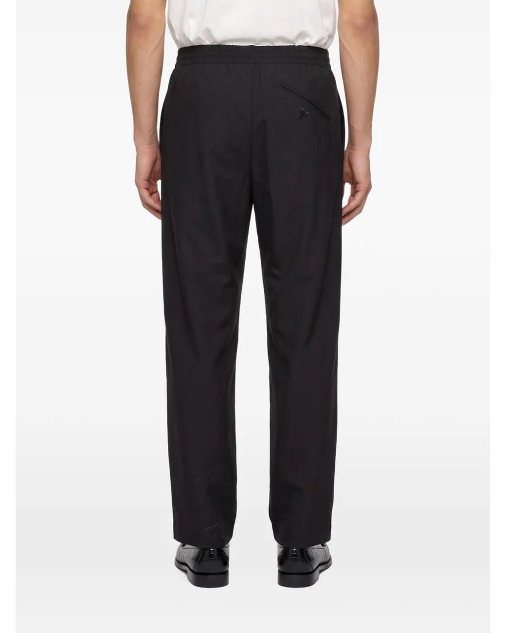_J.L - A.L_ Blue Yew Elasticated-Waistband Trousers for men