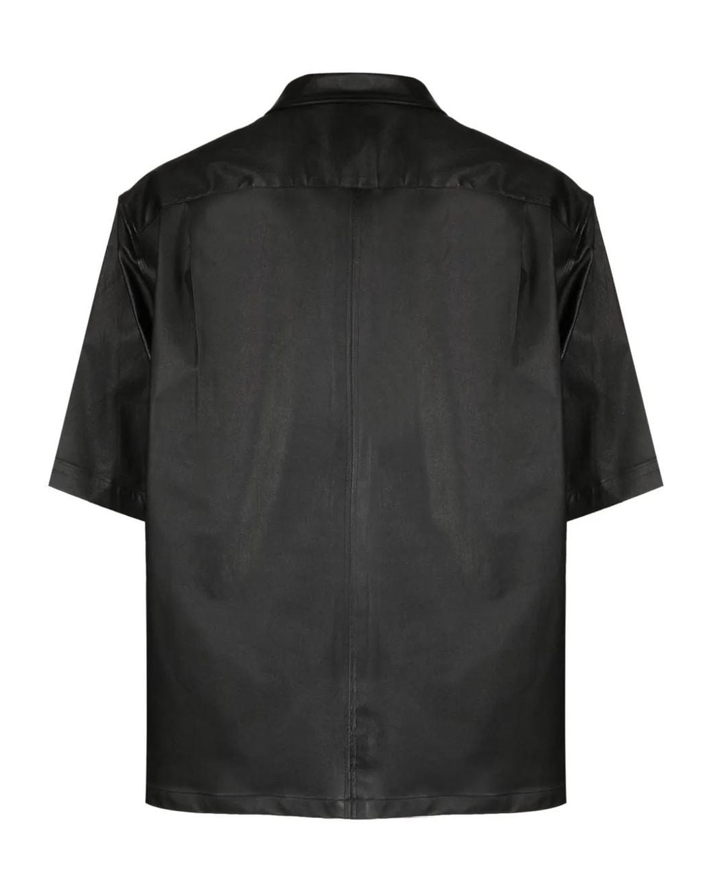 4SDESIGNS Black Graphic-Print Short-Sleeve Shirt for men