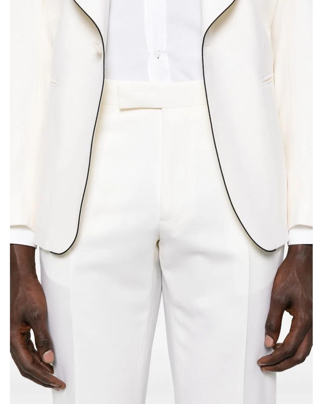 Lardini White Crepe Suit for men