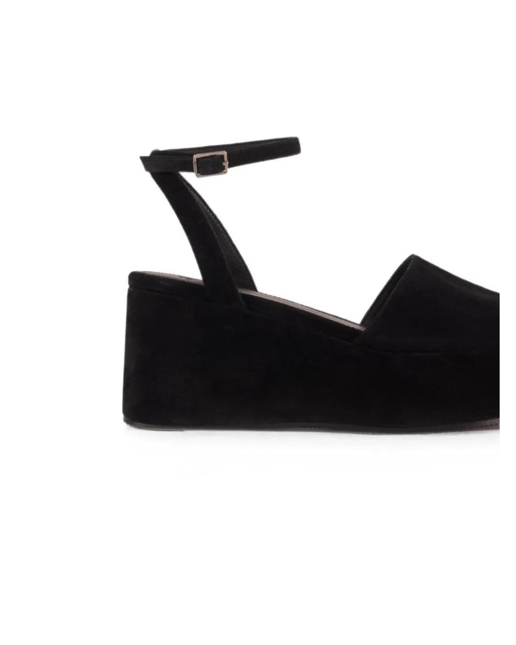 12 STOREEZ Black Fonda Platform Sandals