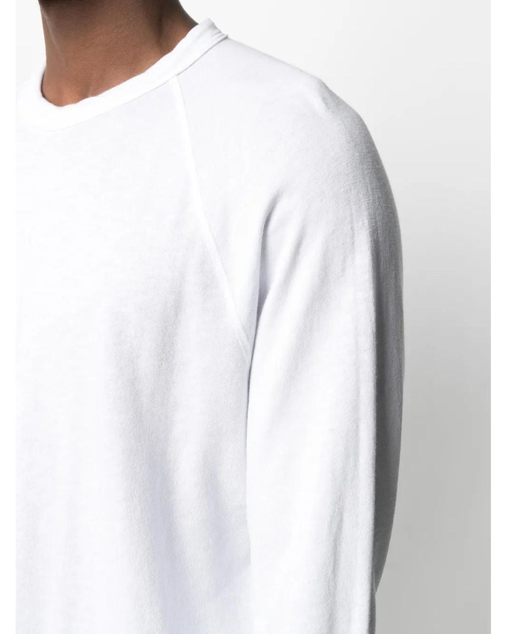 James Perse Fleece Sweater in het White voor heren