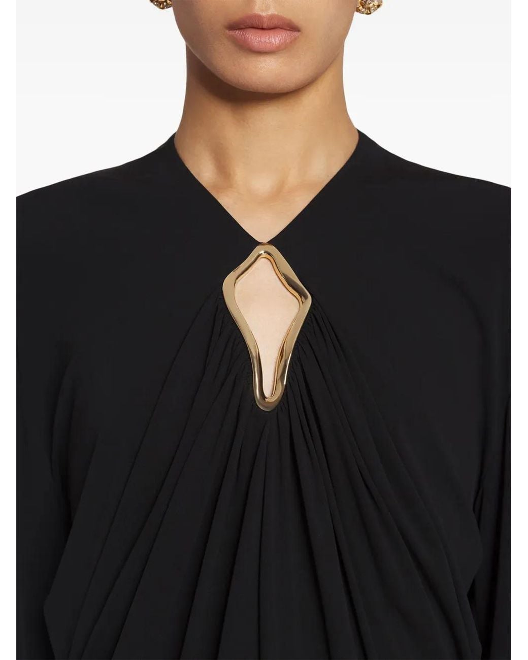 Lanvin Black Cut-Out Blouse
