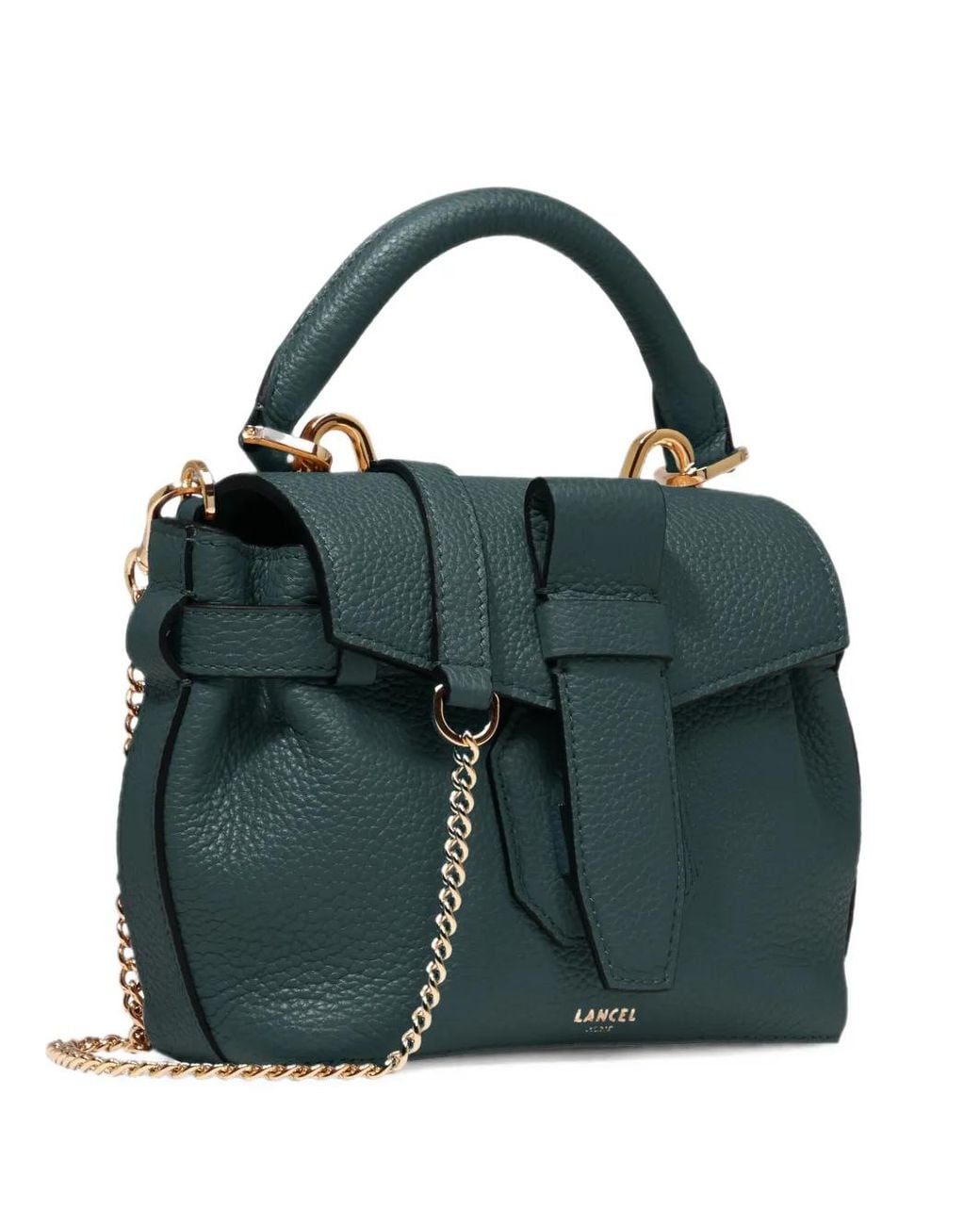 Lancel Green S Charlie Grained-Leather Tote Bag