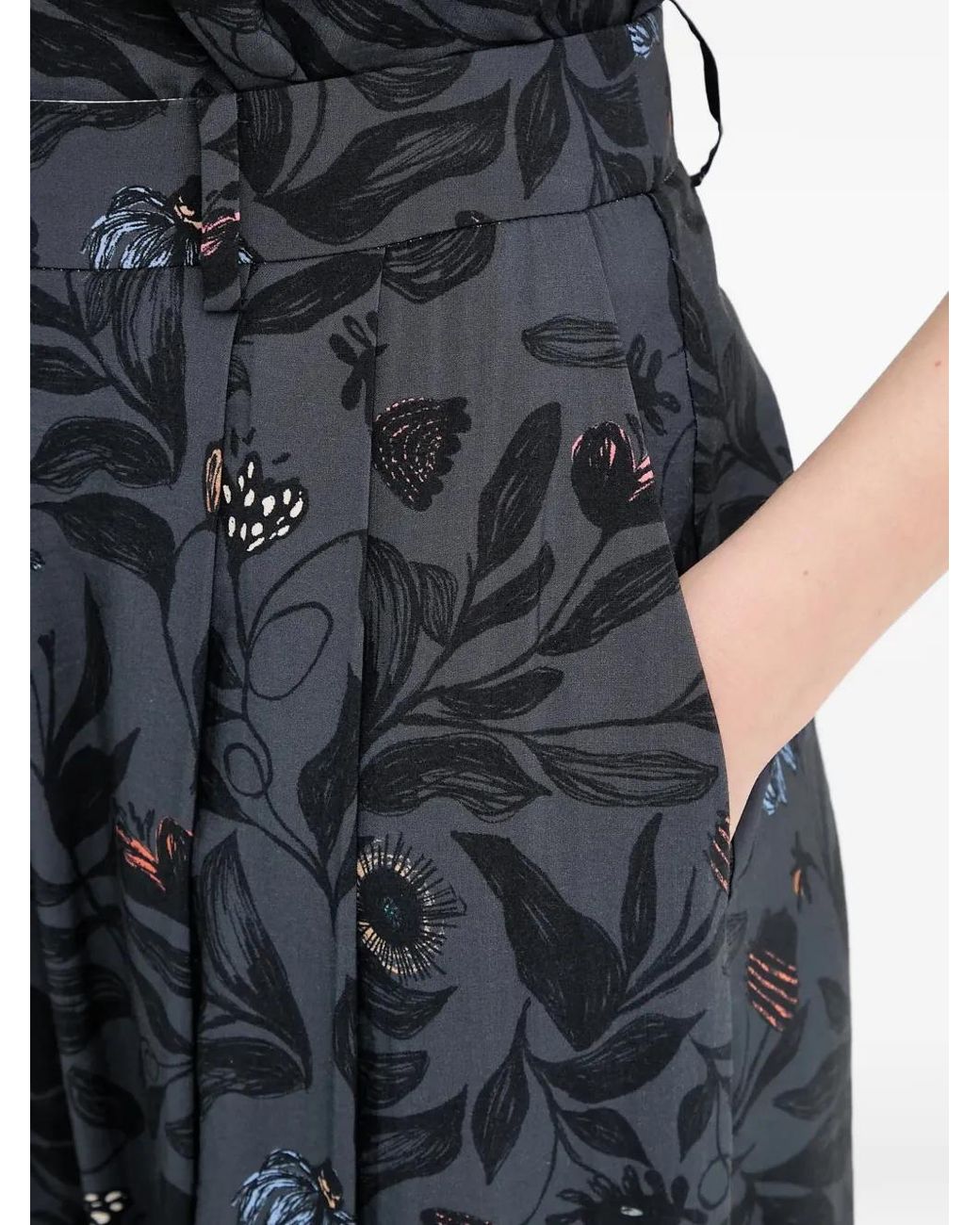 Munthe Faicus フローラル パンツ Black