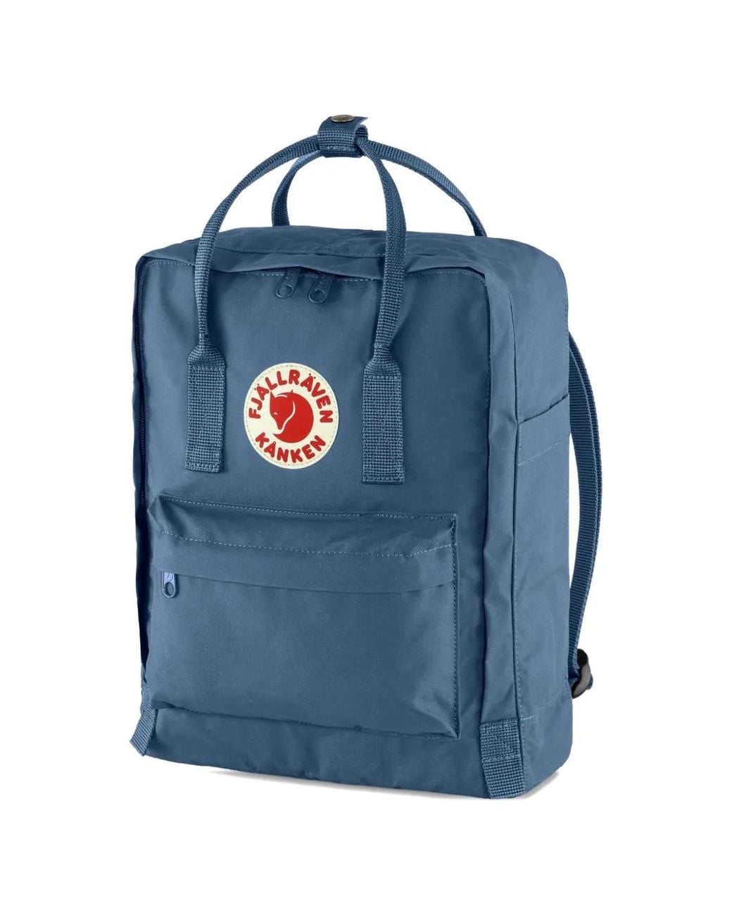 Fjallraven Blue Kånken Logo-Patch Zip Backpack