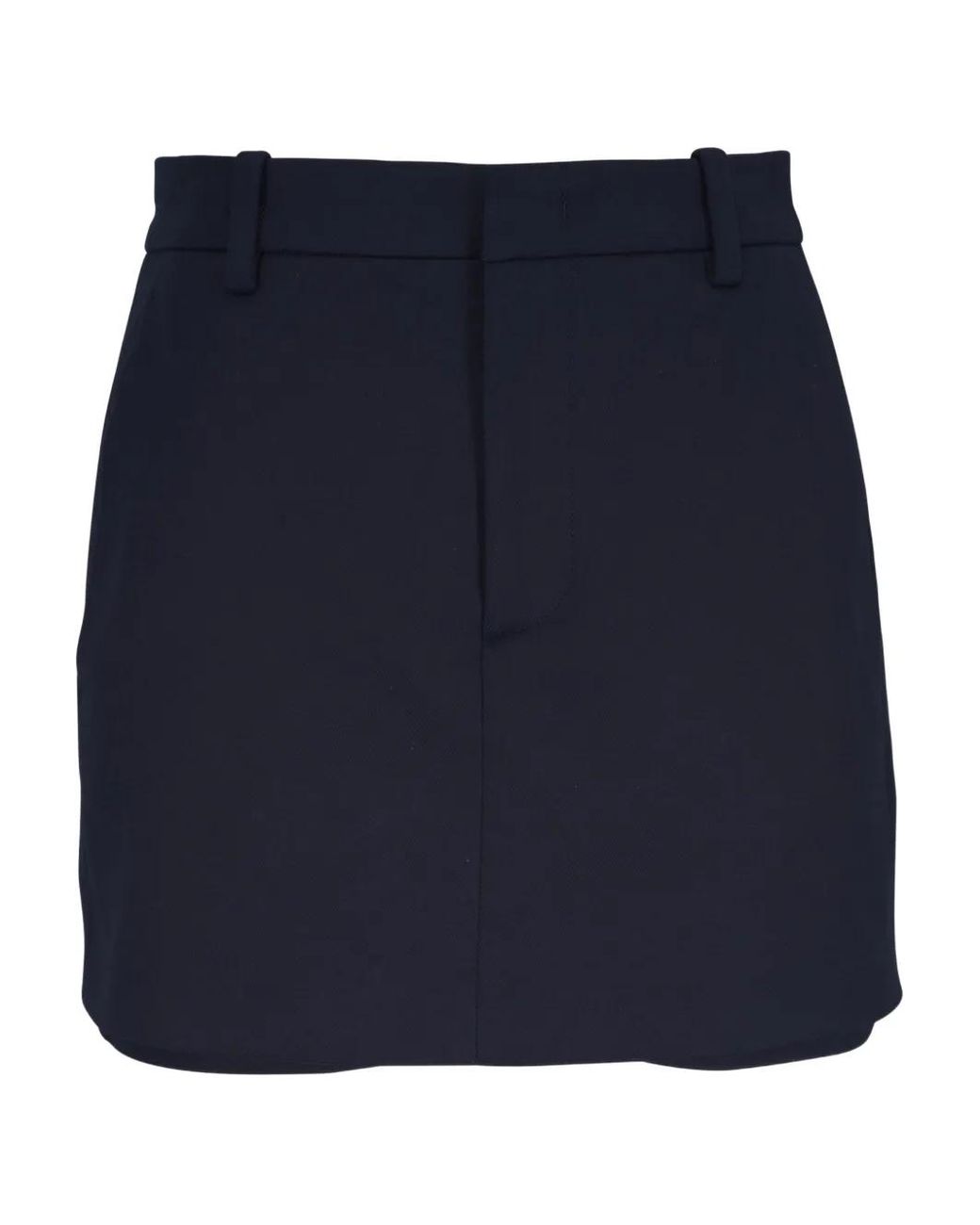 Vince Blue Straight Mini Skirt