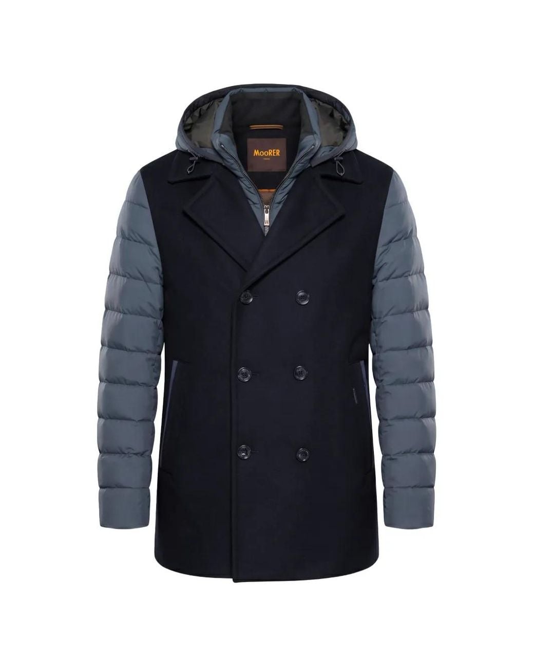 Moorer Blue Cecco-Led Quilted Double-Breasted Coat for men