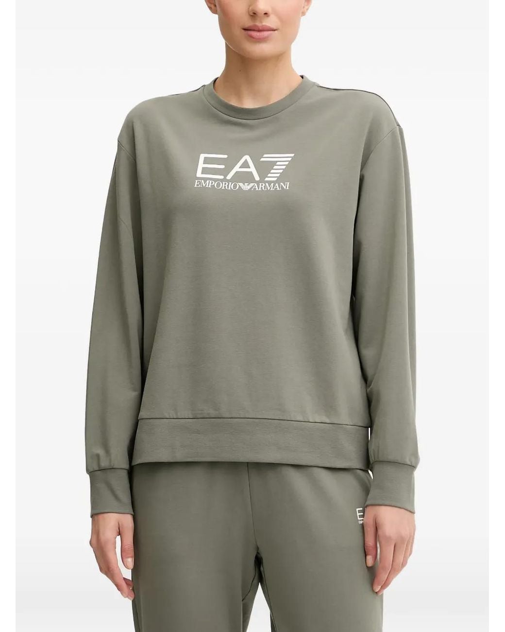 EA7 Green Logo-Print Tracksuit