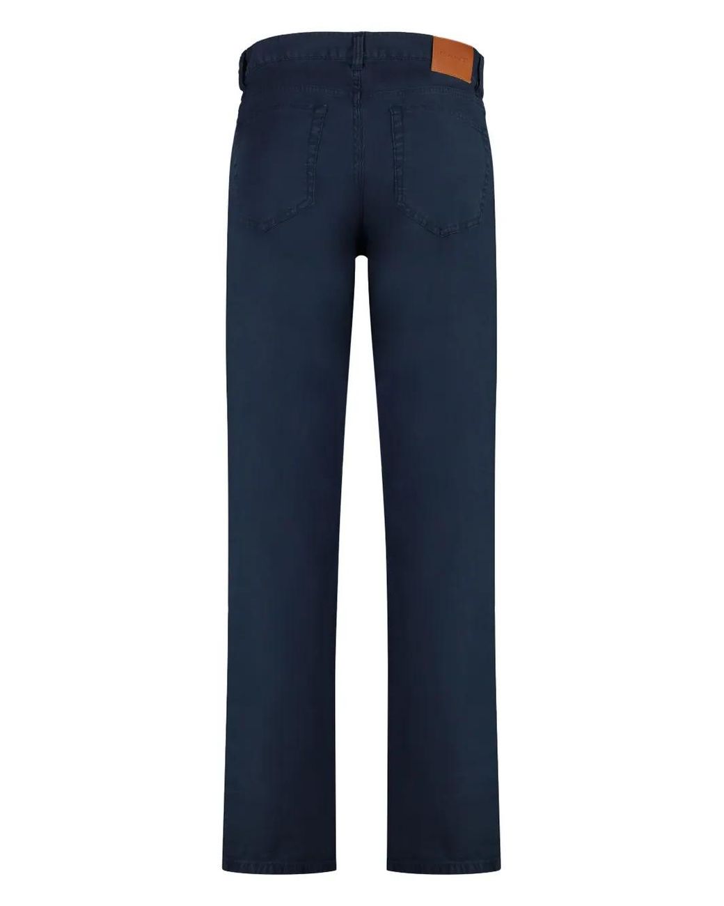 Gant Blue Logo-Patch Straight-Leg Jeans for men